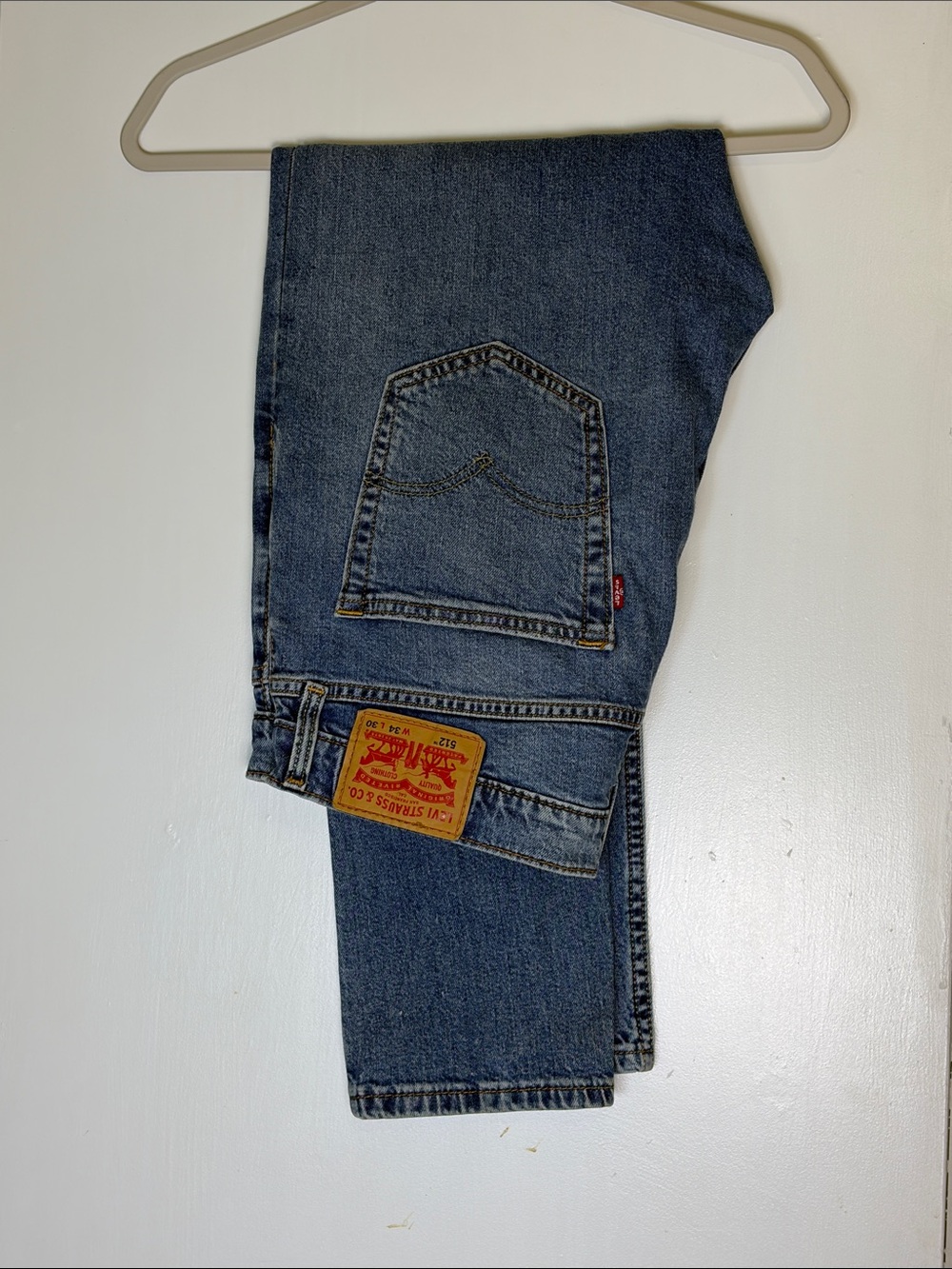 Levi's 512 Jeans Mens 31x29 Blue Straight Leg PC9-28833-1310
